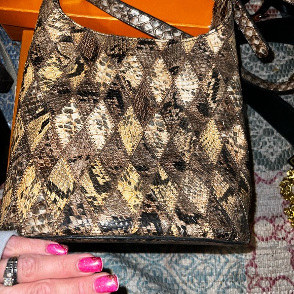 Real snake skin,  Shoulder bag,multicolored - Picture 2 of 7